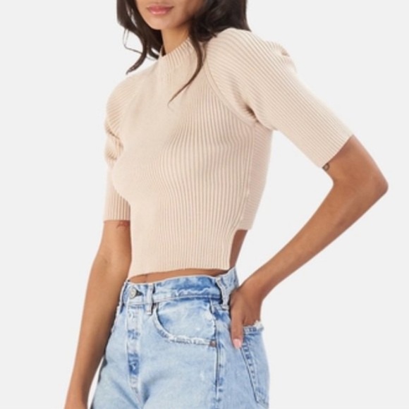 NAADAM Cashmere Twist Back Top - Picture 2 of 3